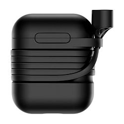 Кобура Baseus Silicone для Apple AirPods 2018 / 2019 силикон, чёрный