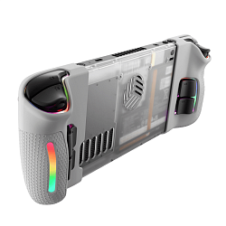 Задняя панель JSAUX Transparent Back Plate RGB/Vents для Steam Deck пластик, силикон, серый
