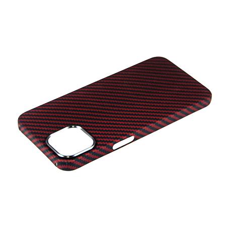 Клип-кейс (накладка) K-DOO Kevlar для Apple iPhone 13 кевлар, чёрно-красный (полоска) - 4