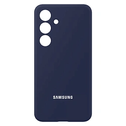 Клип-кейс (накладка) Silicone cover закрытый для Samsung Galaxy A35 силикон, тёмно-синий
