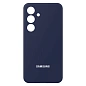 Клип-кейс (накладка) Silicone cover закрытый для Samsung Galaxy A35 силикон, тёмно-синий