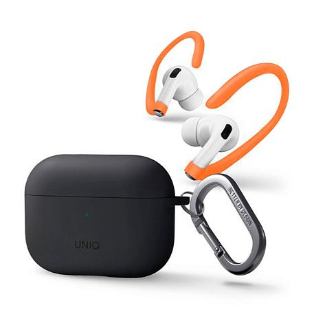 Кобура UNIQ Nexo для Apple AirPods Pro 2 силикон, тёмно-серый - 3