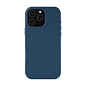 Клип-кейс (накладка) uBear Capital Leather Case для Apple iPhone 16 Pro Max (Уценка) тёмно-синий (хорошее состояние, точки на чехле)