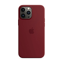 Клип-кейс (накладка) Silicone Case для Apple iPhone 13 Pro силикон, бордовый