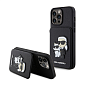 Клип-кейс (накладка) с визитницей CG Mobile Lagerfeld Karl PU Saffiano Cardslot для Apple iPhone 15 Pro