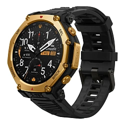 Умные часы Xiaomi Amazfit T-Rex 3 Pro 44mm золотой (чёрный ремешок)