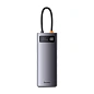 Адаптер-разветвитель для компьютера Baseus Metal Gleam Series/Starjoy(USB3.0*3+ HDMI*2+PD+RJ-45) (7в1) серый