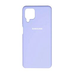 Клип-кейс (накладка) Silicone cover закрытый для Samsung Galaxy A12 / M12 силикон, лавандовый
