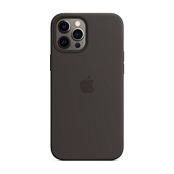 Клип-кейс (накладка) Silicone Case для Apple iPhone 12 Pro Max силикон, чёрный