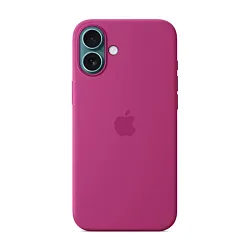 Клип-кейс (накладка) Silicone Case MagSafe для Apple iPhone 16 Plus силикон, фуксия