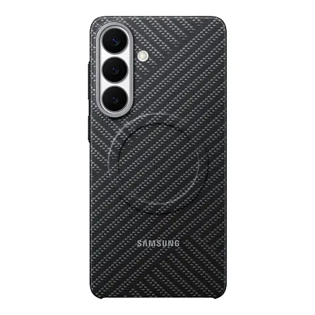 Клип-кейс (накладка) Samsung Carbon Magnet Case для Samsung Galaxy S26 Plus арамидное волкно, алюминий, поликарбонат, тёмно-серый - 2