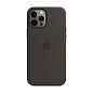 Клип-кейс (накладка) Silicone Case для Apple iPhone 12 Pro Max силикон, чёрный