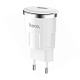 Сетевое зарядное устройство + кабель Lightning Hoco C37A 12 Вт, белый - 1