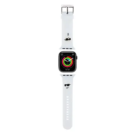 Ремешок CG Mobile Karl Lagerfeld 3D Rubber NFT Karl and Choupette Head для Apple Watch 38 / 40 / 41 / 42mm силикон белый - 2