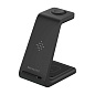 Беспроводное зарядное устройство Breaking 3 in 1 Charging Stand DS03 20 Вт (Уценка) чёрный (удовлетворительное состояние, царапины и потертости на корпусе, сильно повреждена упаковка) - 2