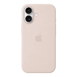 Клип-кейс (накладка) Silicone Case MagSafe для Apple iPhone 17 силикон, бежевый