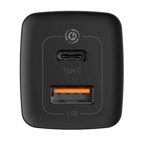 Сетевое зарядное устройство Baseus GaN Lite C+U 65 Вт чёрный - 3