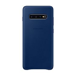 Клип-кейс (накладка) Samsung Leather Cover для Samsung Galaxy S10 Plus кожа, синий