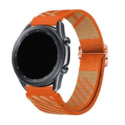 Ремешок для Samsung Watch 20mm нейлон оранжевый с бежевым