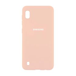 Клип-кейс (накладка) Silicone cover закрытый для Samsung Galaxy A10 силикон, пудровый