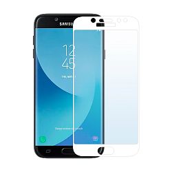 Защитное стекло 3D Classic для Samsung Galaxy J7 2017, белая рамка