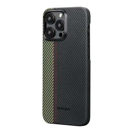 Клип-кейс (накладка) Pitaka Fusion Weaving MagEZ Case 4 для Apple iPhone 15 Pro (Уценка) "увертюра" (хорошее состояние, точка на чехле) - 2