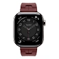 Умные часы Apple Watch Hermes Series 11 42mm GPS + Cellular Silver Titanium Case Bordeaux Single Tour Deployment Buckle Kilim Strap (with Orange Hermès Sport band) - 2
