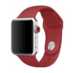 Спортивный ремешок для Apple Watch 44 / 45 / 46 / 49mm фторэластомер тёмно-красный