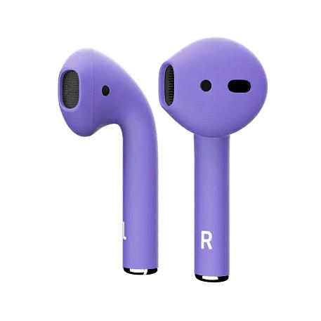 Беспроводные наушники Apple AirPods 2 с зарядным футляром лавандовый матовый (полная покраска) (5014) - 2