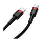 Дата-кабель Baseus Cafule Type-C to Lightning 1 м, чёрный с красным - 2