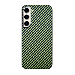 Клип-кейс (накладка) K-DOO Kevlar для Samsung Galaxy S23 Plus кевлар, чёрно-зелёный (полоска)