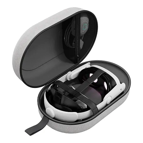Чехол Syntech Hard Carrying Case (L) для Oculus Quest 2 / 3 / 3S ткань, серый - 2
