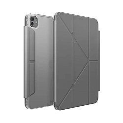 Чехол-книжка c отделением под стилус UNIQ Camden Click для Apple iPad Pro 11" (2024 / 2025)  полиуретан, искусственная кожа, серый