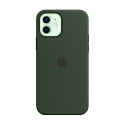 Клип-кейс (накладка) Silicone Case для Apple iPhone 12 / 12 Pro силикон, "зелёная сосна"
