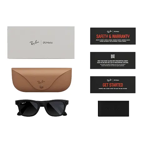 Умные очки Ray-Ban Wayfarer Gen 2 Matte Black, Gradient Graphite Polarized, (53-22-155mm) - 4