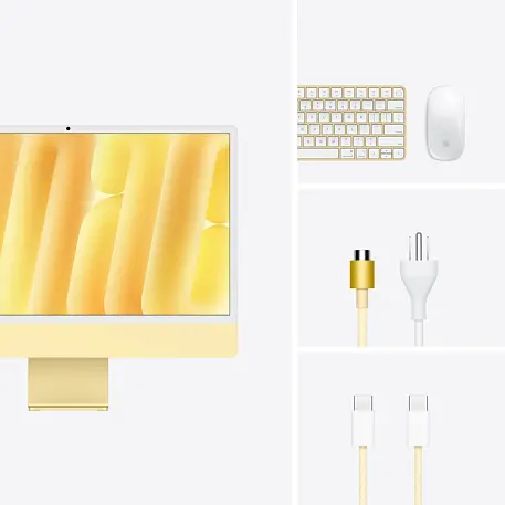 Моноблок Apple iMac 24" M4 (10-core GPU) 16 ГБ, 256 ГБ (Z1EK0009W), жёлтый - 5