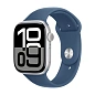 Умные часы Apple Watch Series 10 46mm GPS (Уценка) Silver Aluminum Case Denim Sport Band M/L (удовлетворительное состояние, витринный образец)