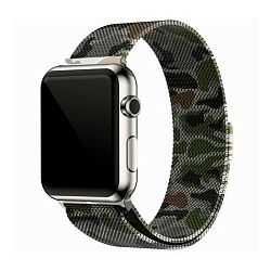 Браслет Миланский сетчатый для Apple Watch 38 / 40 / 41 / 42mm сталь (Камуфляж) зелёный