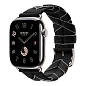 Умные часы Apple Watch Hermes Series 11 46mm GPS + Cellular Silver Titanium Case Noir/Gris Bridon Lisere Single Tour Strap (with Orange Hermès Sport band)