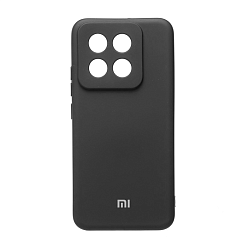 Клип-кейс (накладка) Silicone cover закрытый для Xiaomi 14 силикон, чёрный