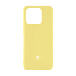Клип-кейс (накладка) Silicone cover закрытый для Xiaomi Redmi 10A силикон, жёлтый