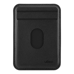Кардхолдер uBear Split Geo (Find My) для Apple iPhone экокожа, чёрный