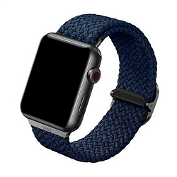 Плетёный монобраслет UNIQ Aspen для Apple Watch 38 / 40 / 41mm нейлон тёмно-синий