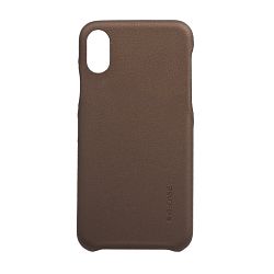 Клип-кейс (накладка) G-Case Noble Series для Apple iPhone X кожа, коричневый