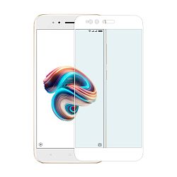 Защитное стекло 3D Classic для Xiaomi Mi A1 / Mi 5x, белая рамка