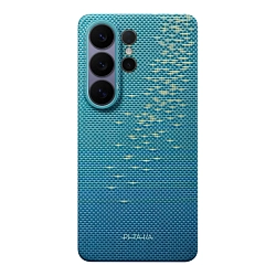 Клип-кейс (накладка) Pitaka Ultra-Slim Case для Samsung Galaxy S26 Ultra кевлар (арамид), синий (KS2607U)