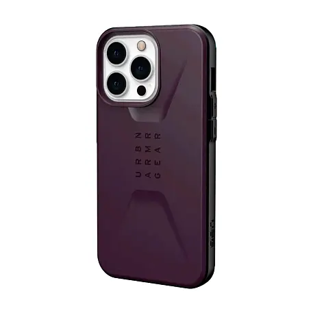 Клип-кейс (накладка) UAG Civilian для Apple iPhone 13 Pro поликарбонат, баклажан - 2