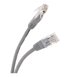 Патч-корд Telecom 5e RJ45 - RJ45 10 м, серый