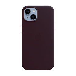 Клип-кейс (накладка) Leather Case MagSafe для Apple iPhone 14 кожа, фиолетовый