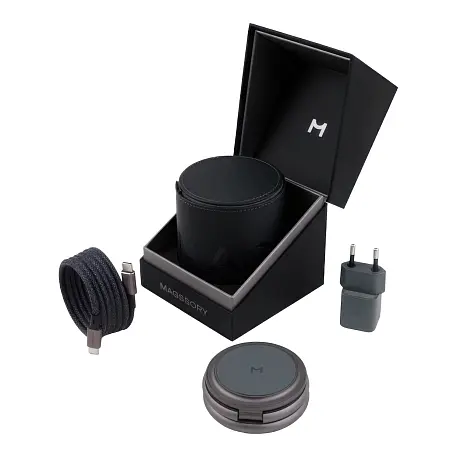 Беспроводное зарядное устройство Magssory 3 в 1 Disc Signature Edition for Samsung 22 Вт "тёмная ночь" - 5